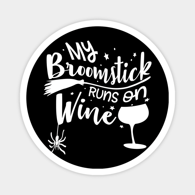 My Broomstick Runs On Wine Magnet by goldstarling